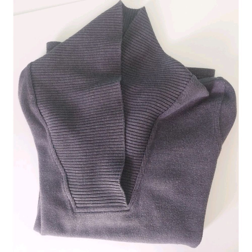 Karen Scott‎ Sport Women's Sweater Gray Long Sleeve cowl Neck Size S